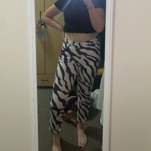 zebra print pants!